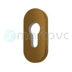 Masca cilindru ovala, capac inox, 33x74mm, grosime 9mm, bronz